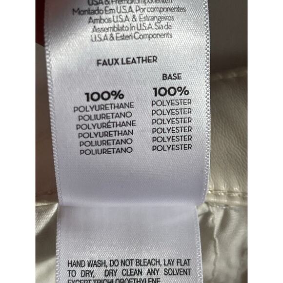 Mother Super Swooner Faux Leather Cream Ivory Skinny‎ Pants Size 34 NWT - Picture 9 of 15